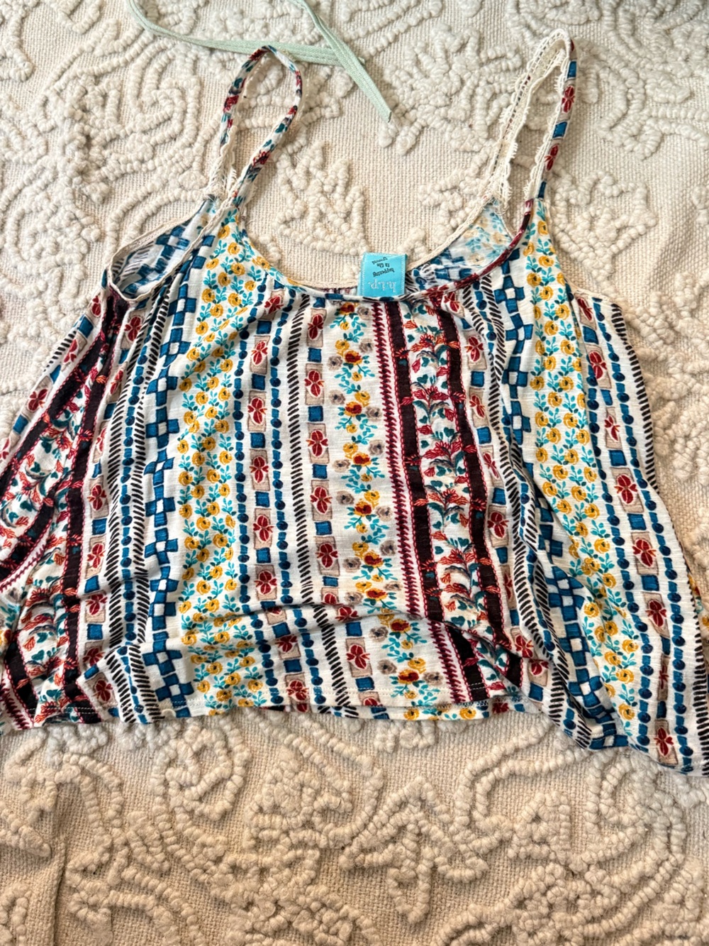 h.i.p. Multicolor Striped Floral top